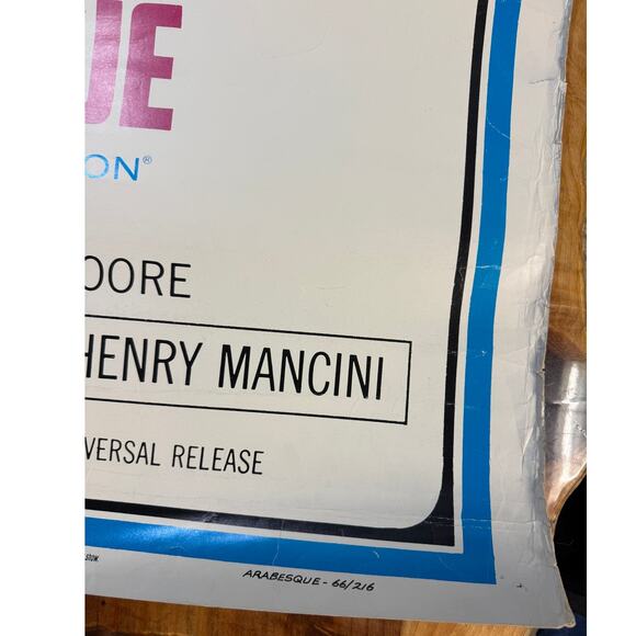 Vintage 1966 Arabesque Movie Poster Gregory Peca Sophia Loren Universal Studios - Picture 3 of 8